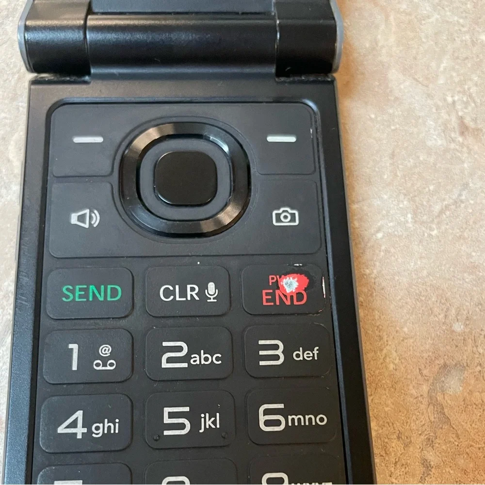 LG Unlocked Classic Flip Wine 2 Phone with Case, Charger, and Extra Battery